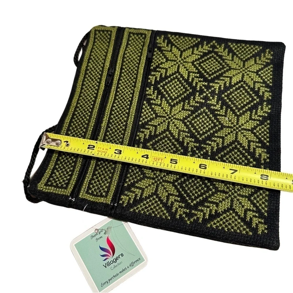 Tatreez Handmade Crossbody & Wallet Pouch Embroidered Cross Stitched Palestinian